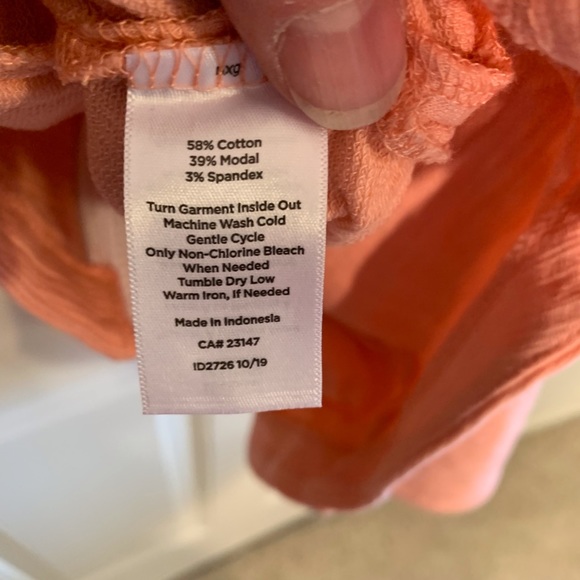 COPY - T by Talbots peach activewear zip up jacket NWOT - Picture 5 of 6